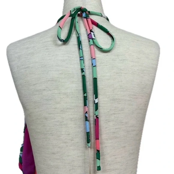 Boston‎ Proper Tropical Palm Print Dela Halter Ring Jumpsuit Sz S - Picture 8 of 13